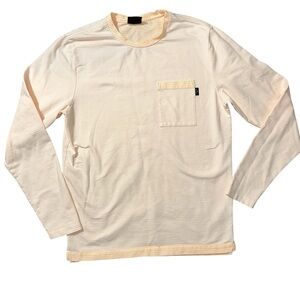 Paul Smith Cream orange striped Long Sleeve Tee small